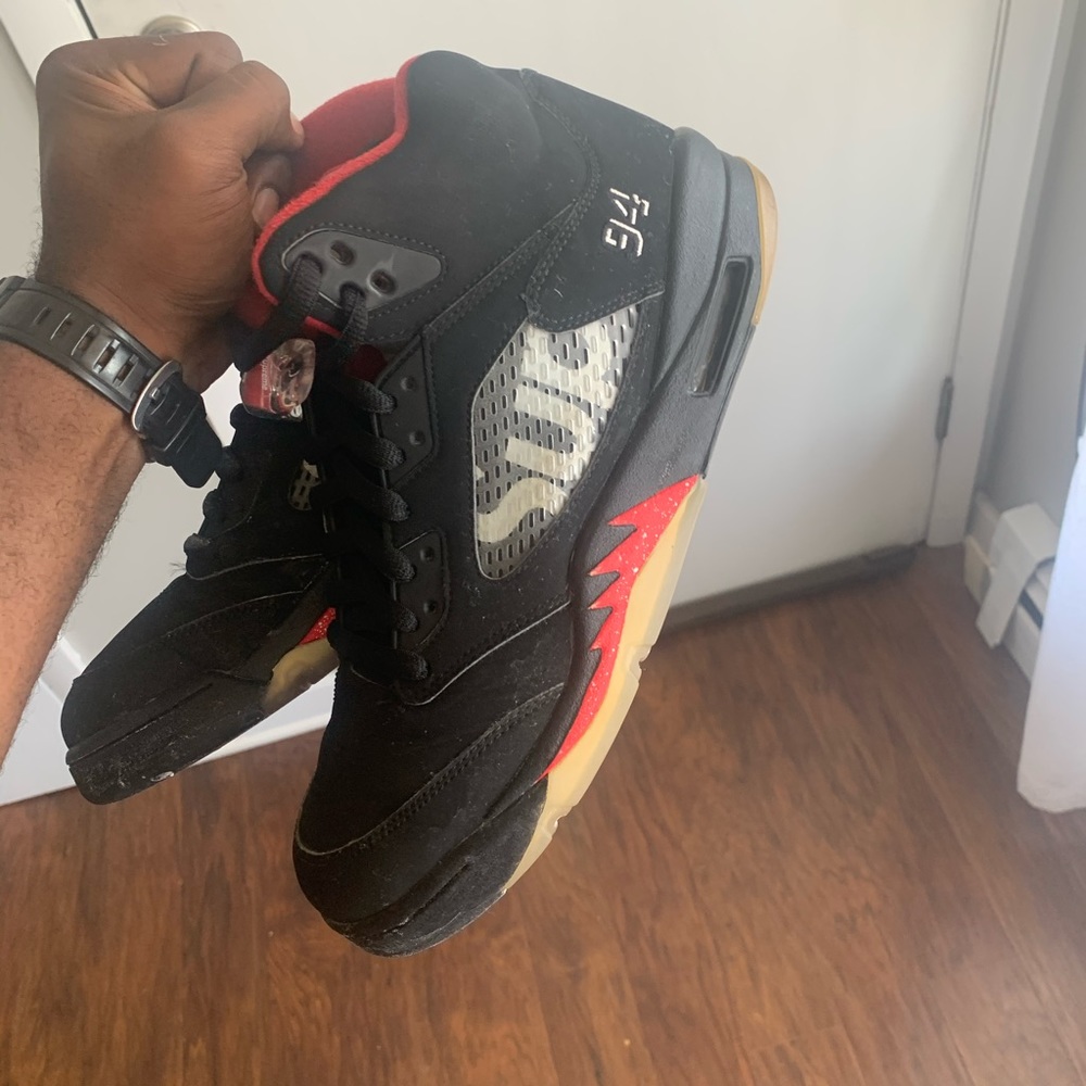 Air Jordan 5 Size 12 Supreme Black